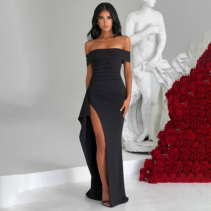 Vestido Luisa Largo con Escote Bardot