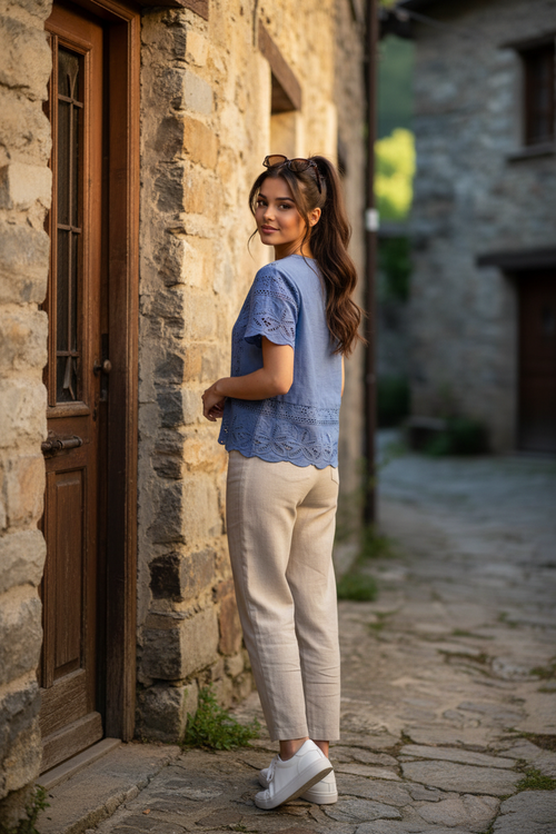 Blusa Dalila de Bordado Inglés
