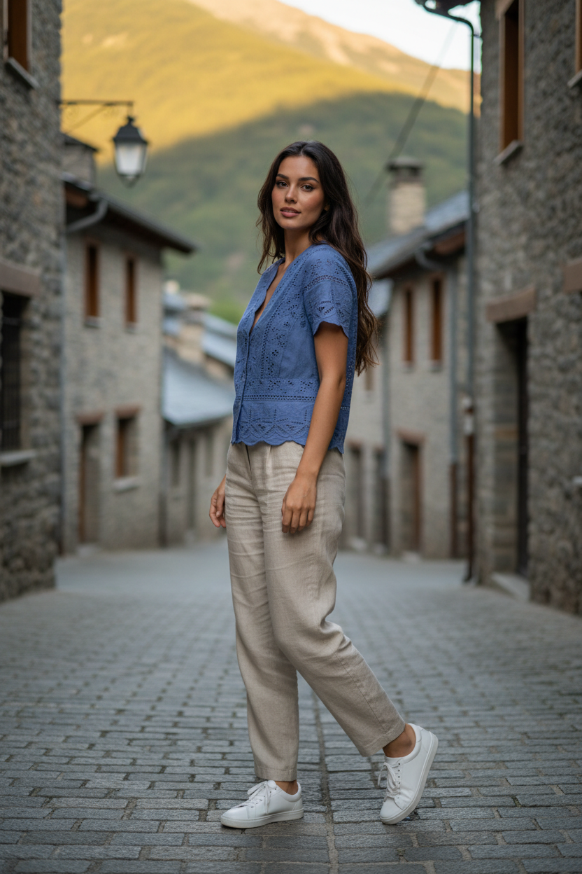 Blusa Dalila de Bordado Inglés