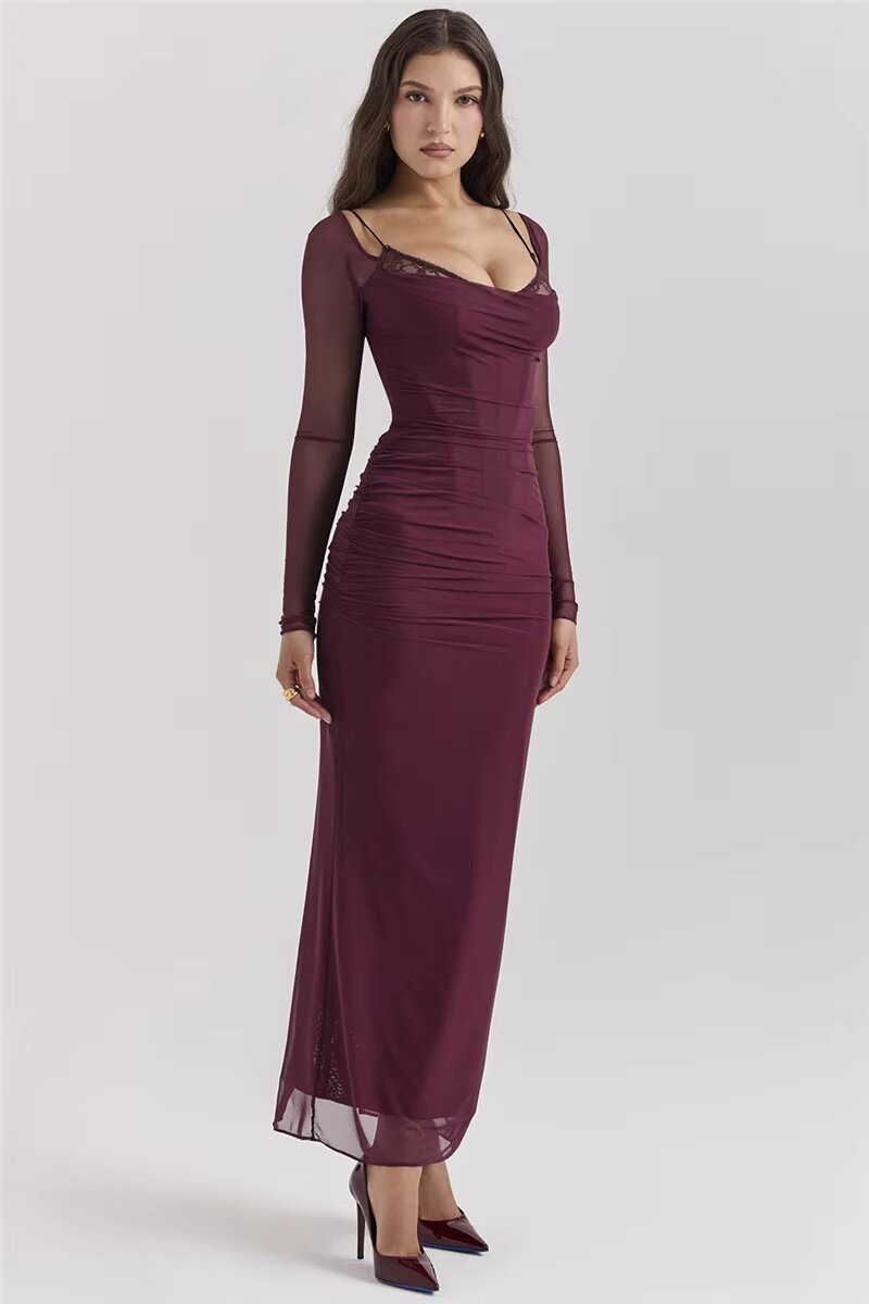 Vestido Elisa con Mangas de Tul