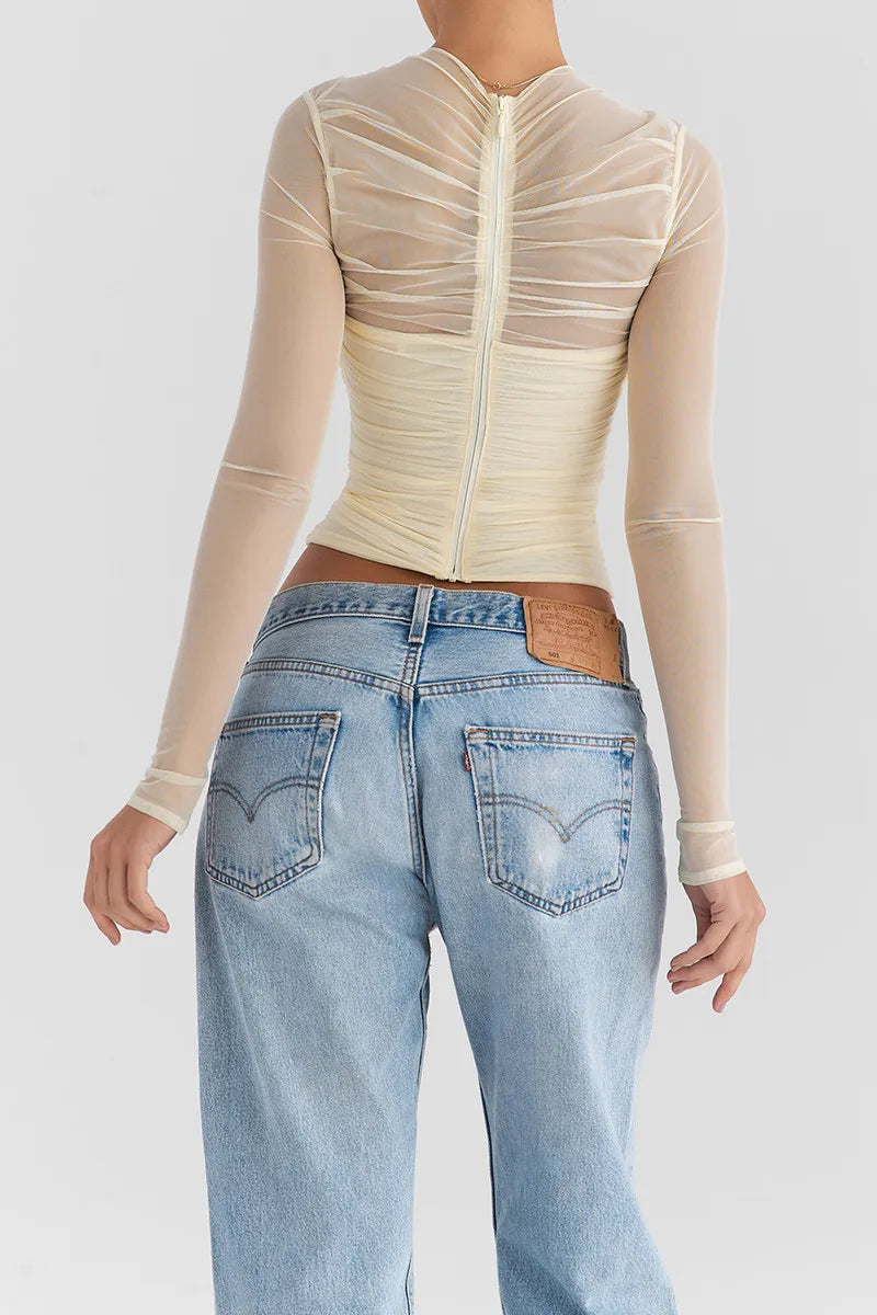 Top de Malla Semitransparente