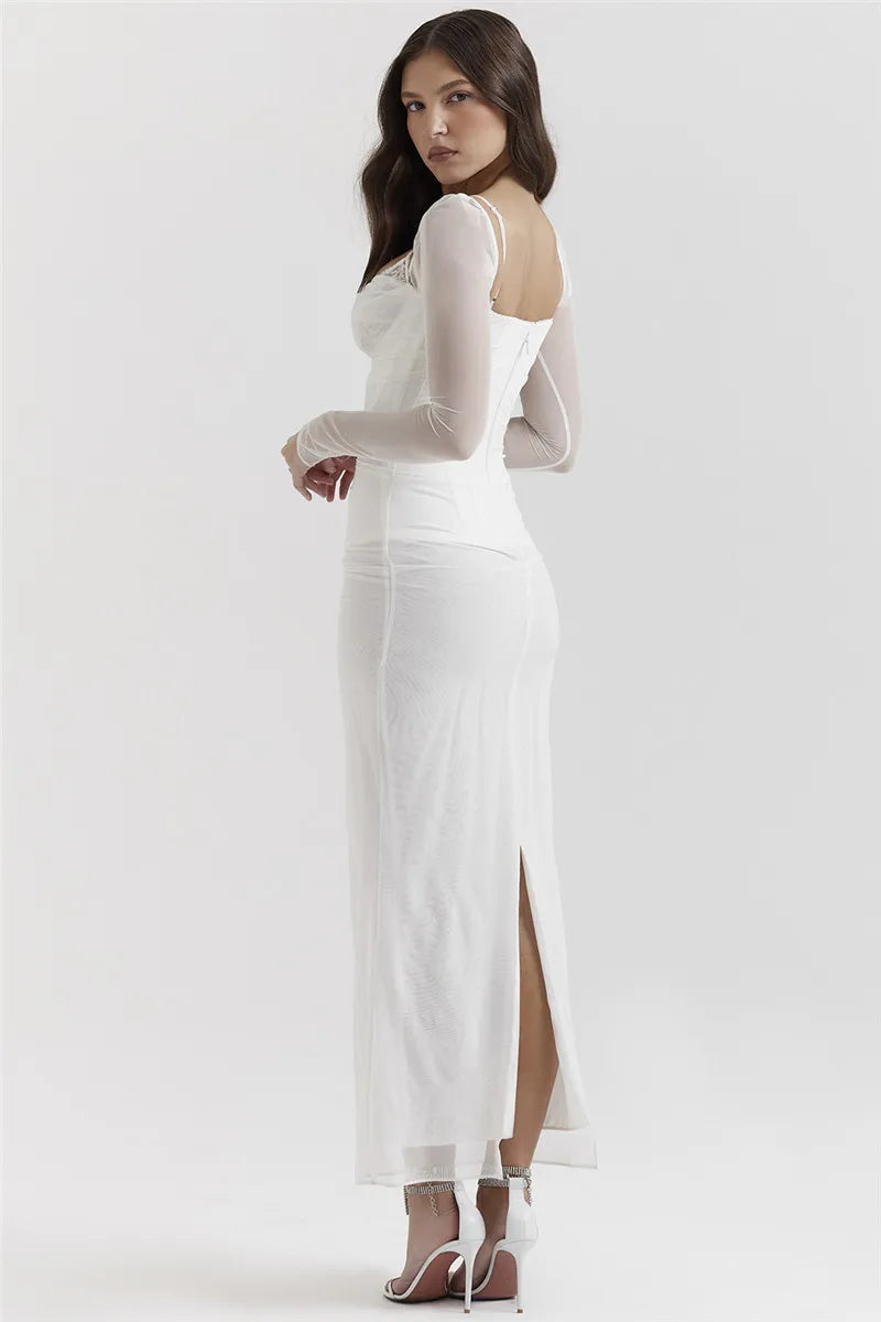 Vestido Elisa con Mangas de Tul