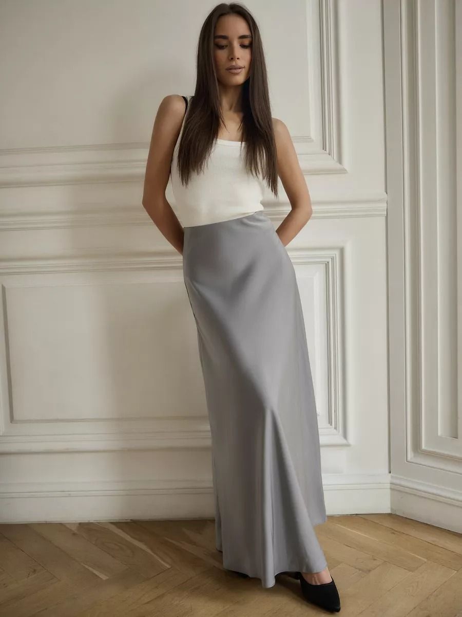 Falda Maxi Satinada