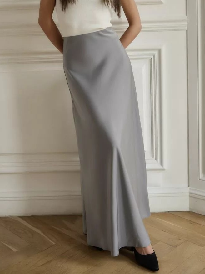 Falda Maxi Satinada