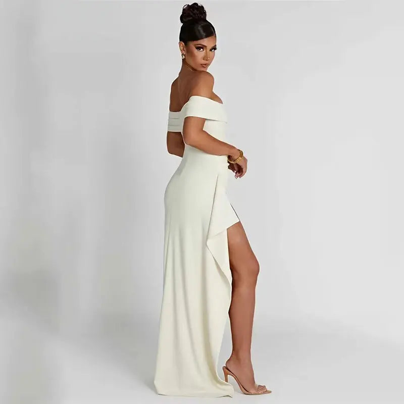 Vestido Luisa Largo con Escote Bardot