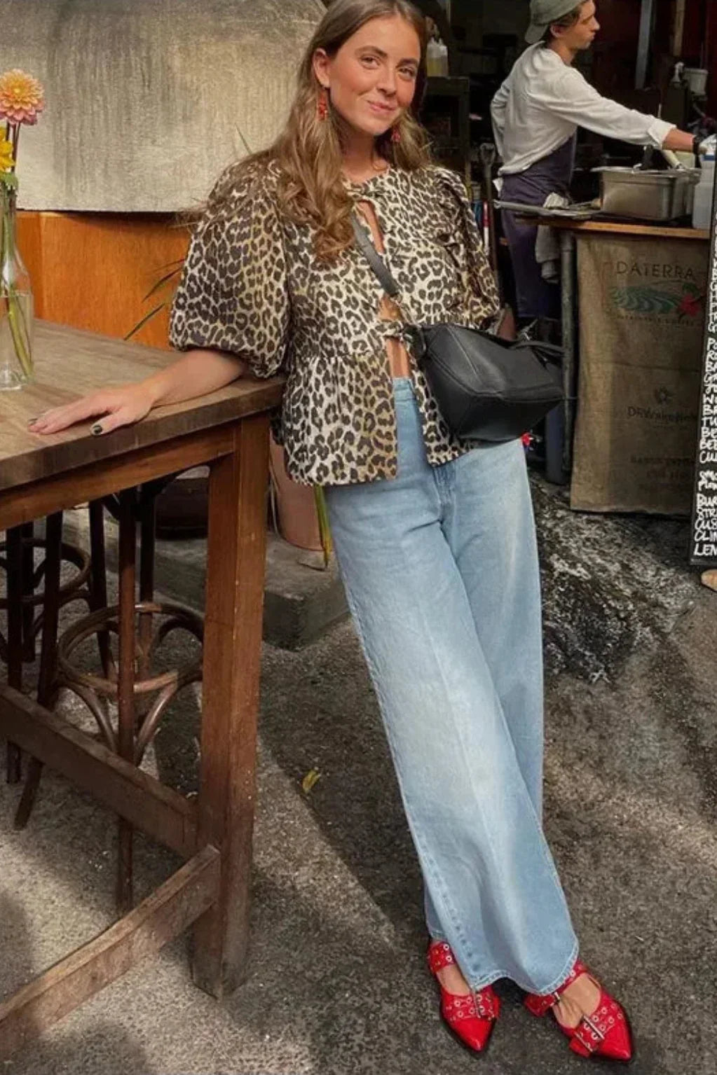 Camisa Leopardo de Corte Fluido