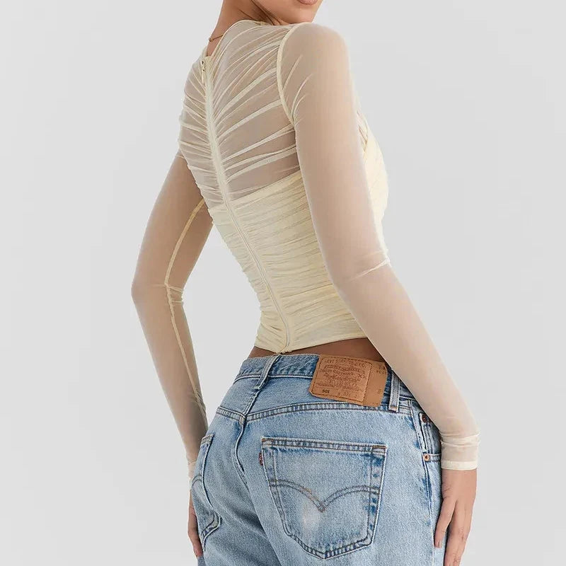 Top de Malla Semitransparente
