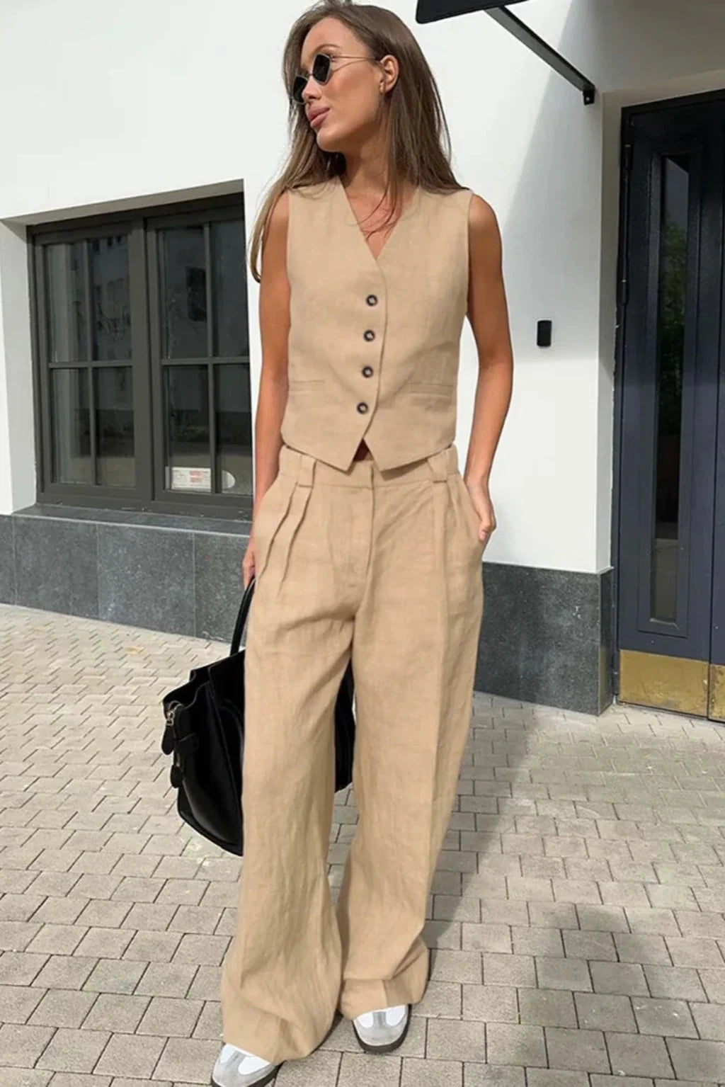 Conjunto Rocío de Chaleco Sastre y Pantalón Largo