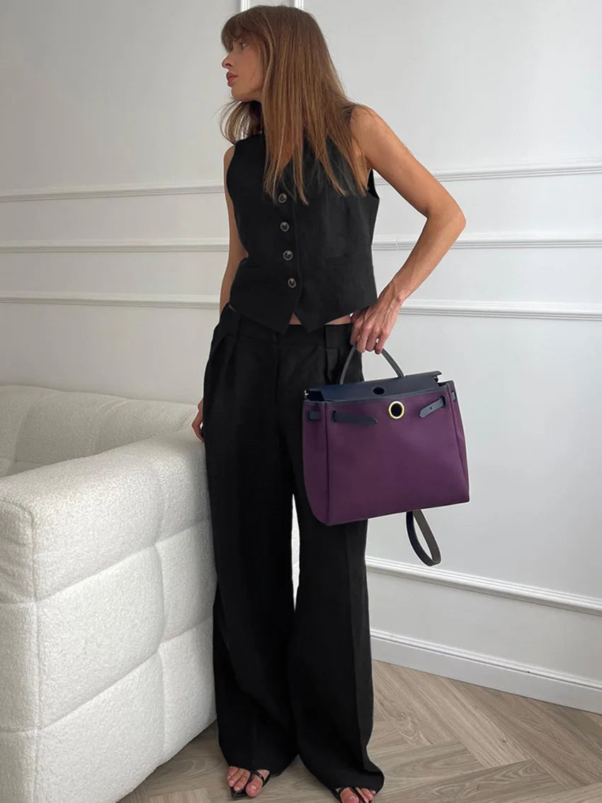 Conjunto Rocío de Chaleco Sastre y Pantalón Largo