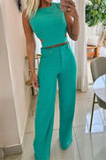 Conjunto Claudia de Top y Pantalón de Tiro Alto