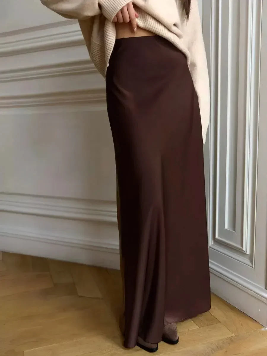 Falda Maxi Satinada