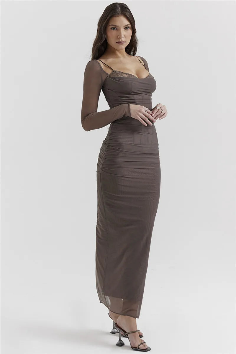 Vestido Elisa con Mangas de Tul