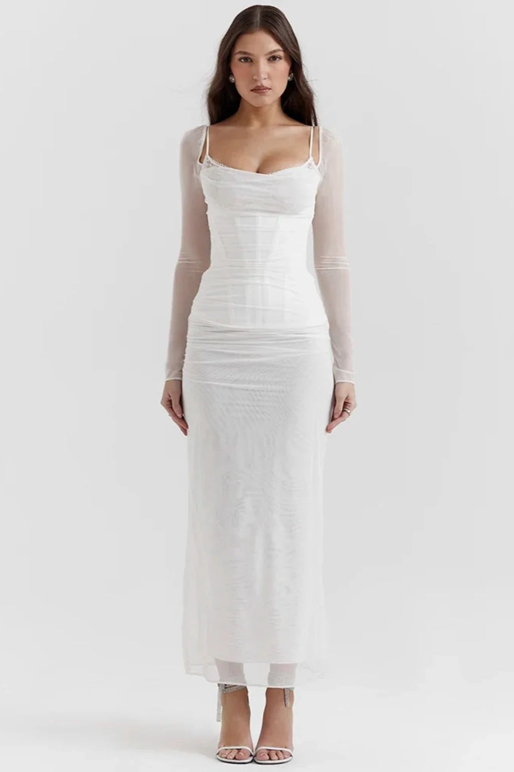 Vestido Elisa con Mangas de Tul