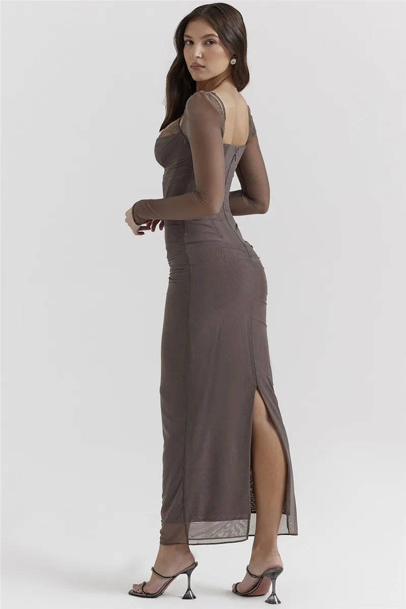 Vestido Elisa con Mangas de Tul
