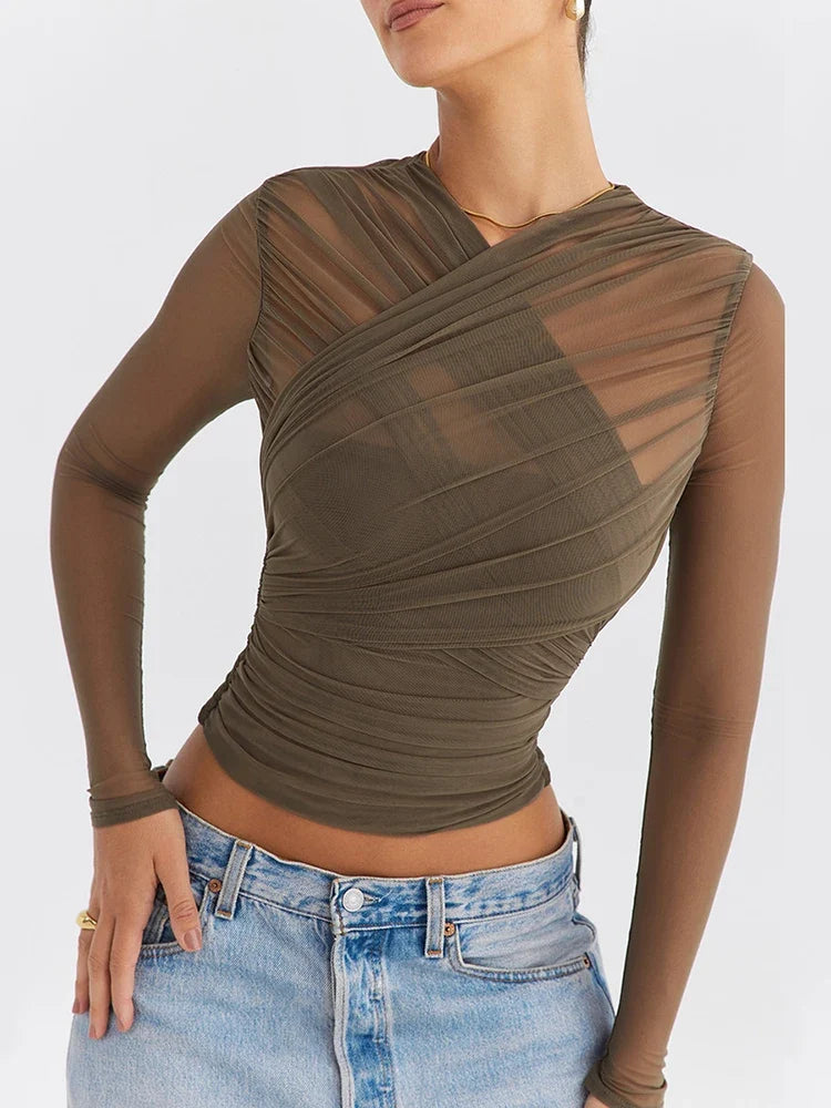 Top de Malla Semitransparente