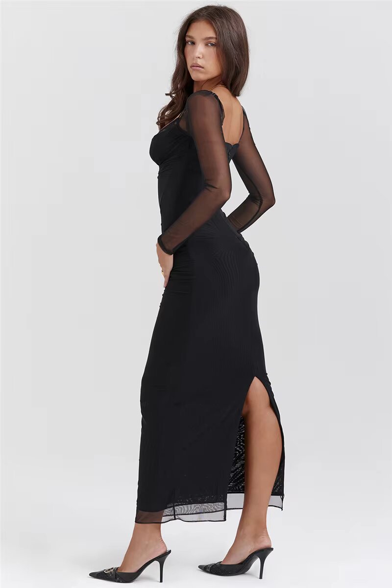 Vestido Elisa con Mangas de Tul