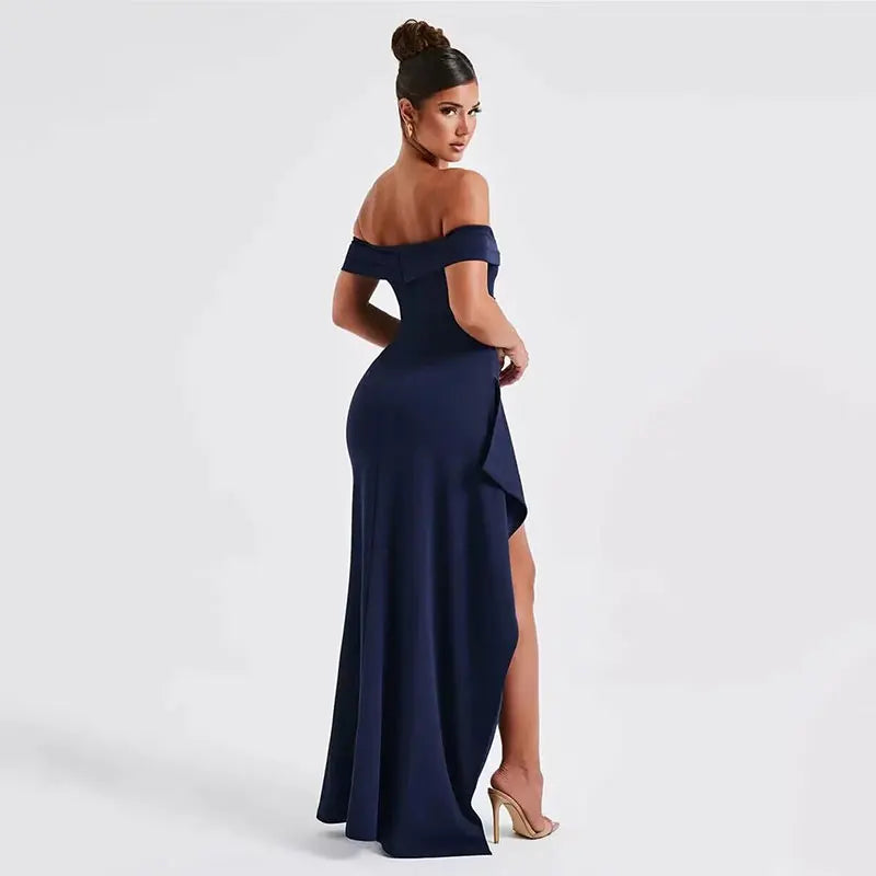 Vestido Luisa Largo con Escote Bardot