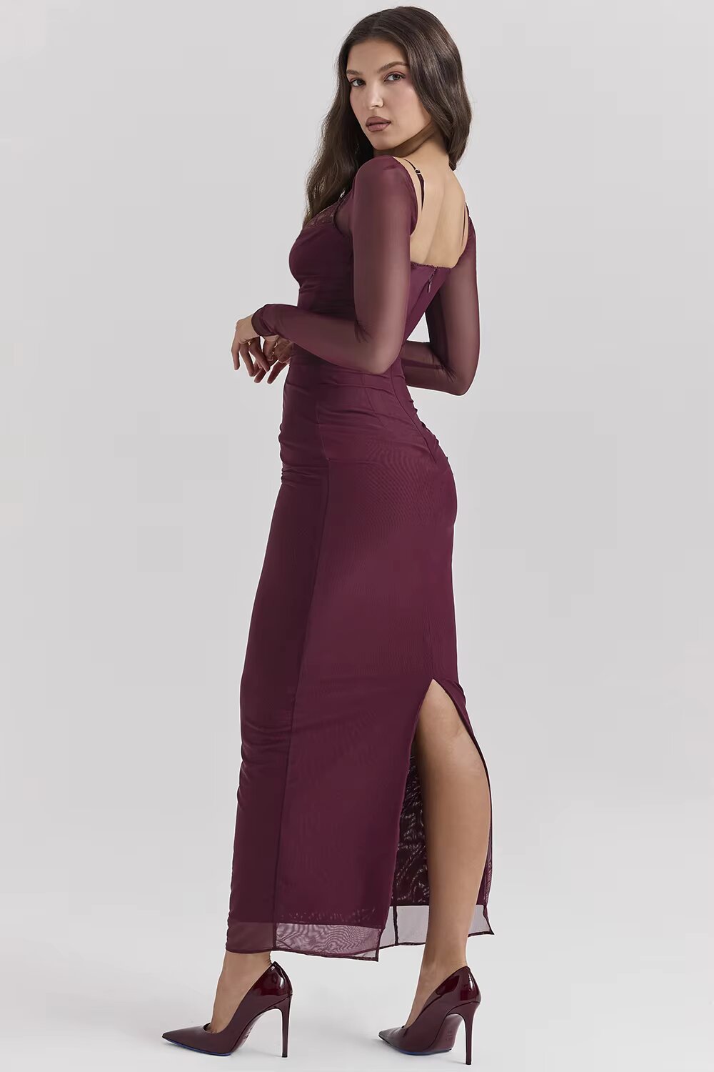 Vestido Elisa con Mangas de Tul