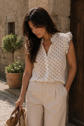 Blusa Capri de Lunares y Volantes