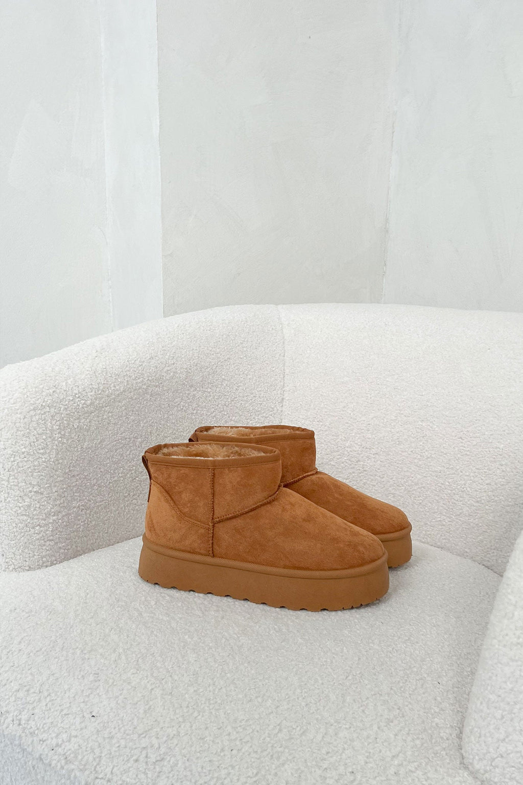 Botines Camel con Interior de Pelo