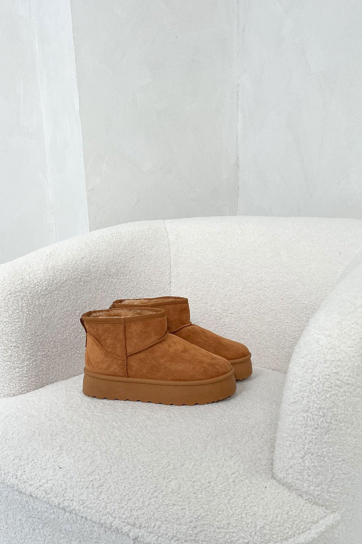 Botines Camel con Interior de Pelo
