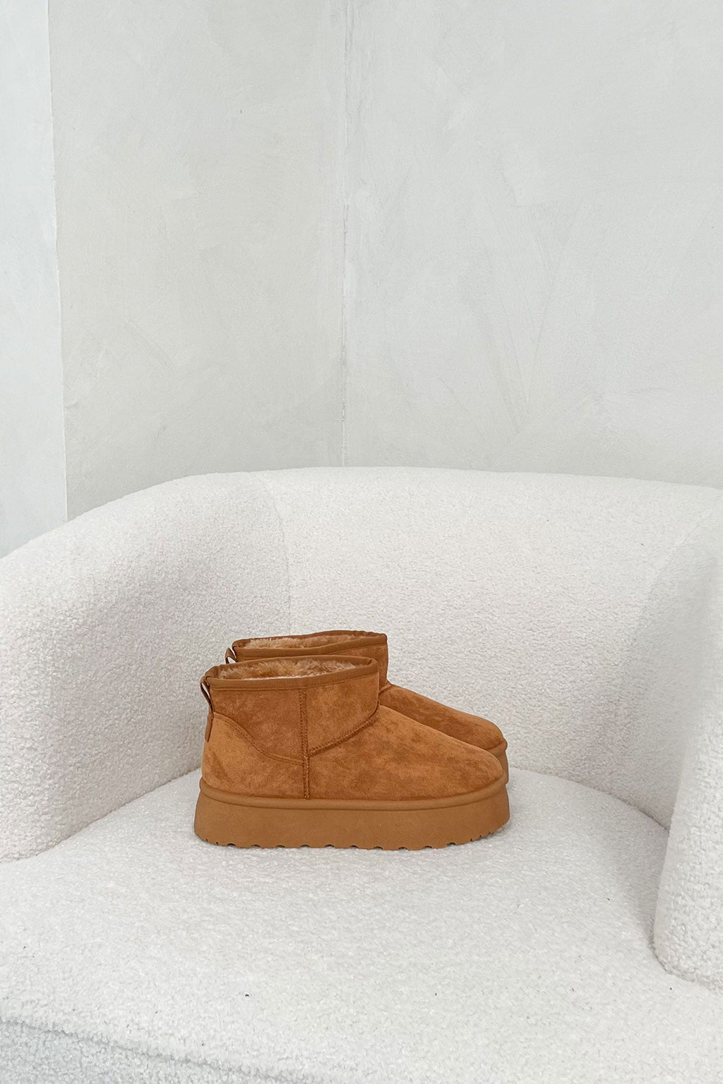 Botines Camel con Interior de Pelo