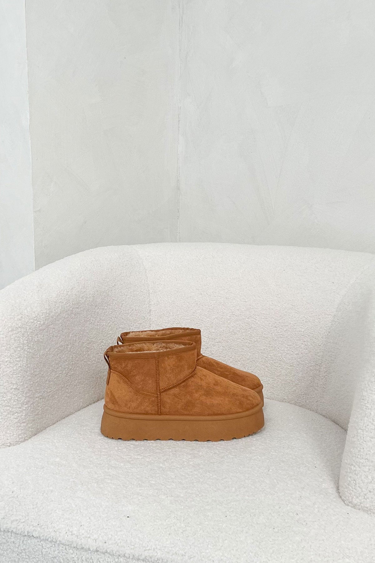 Botines Camel con Interior de Pelo