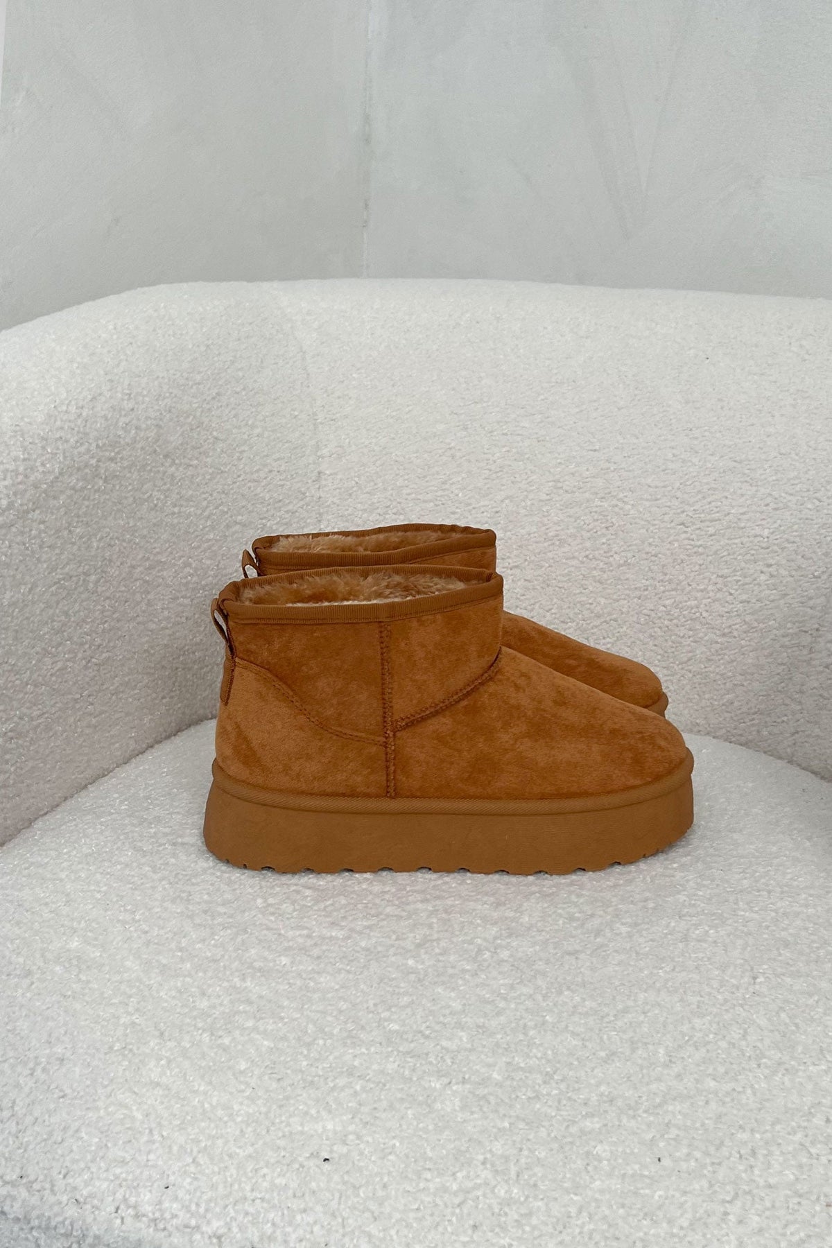 Botines Camel con Interior de Pelo
