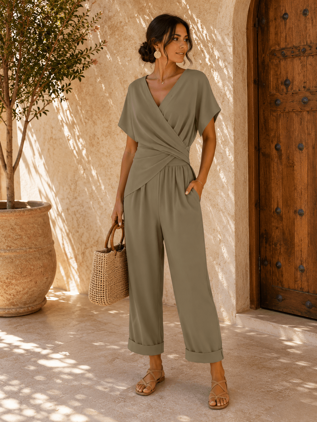 Conjunto Camille de Camisa Fluida y Pantalón Largo
