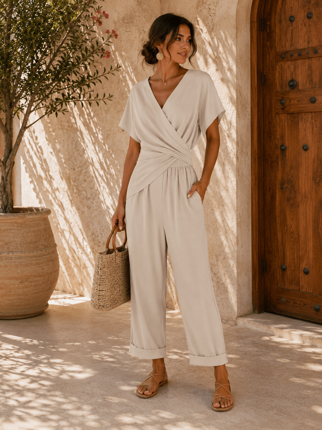 Conjunto Camille de Camisa Fluida y Pantalón Largo