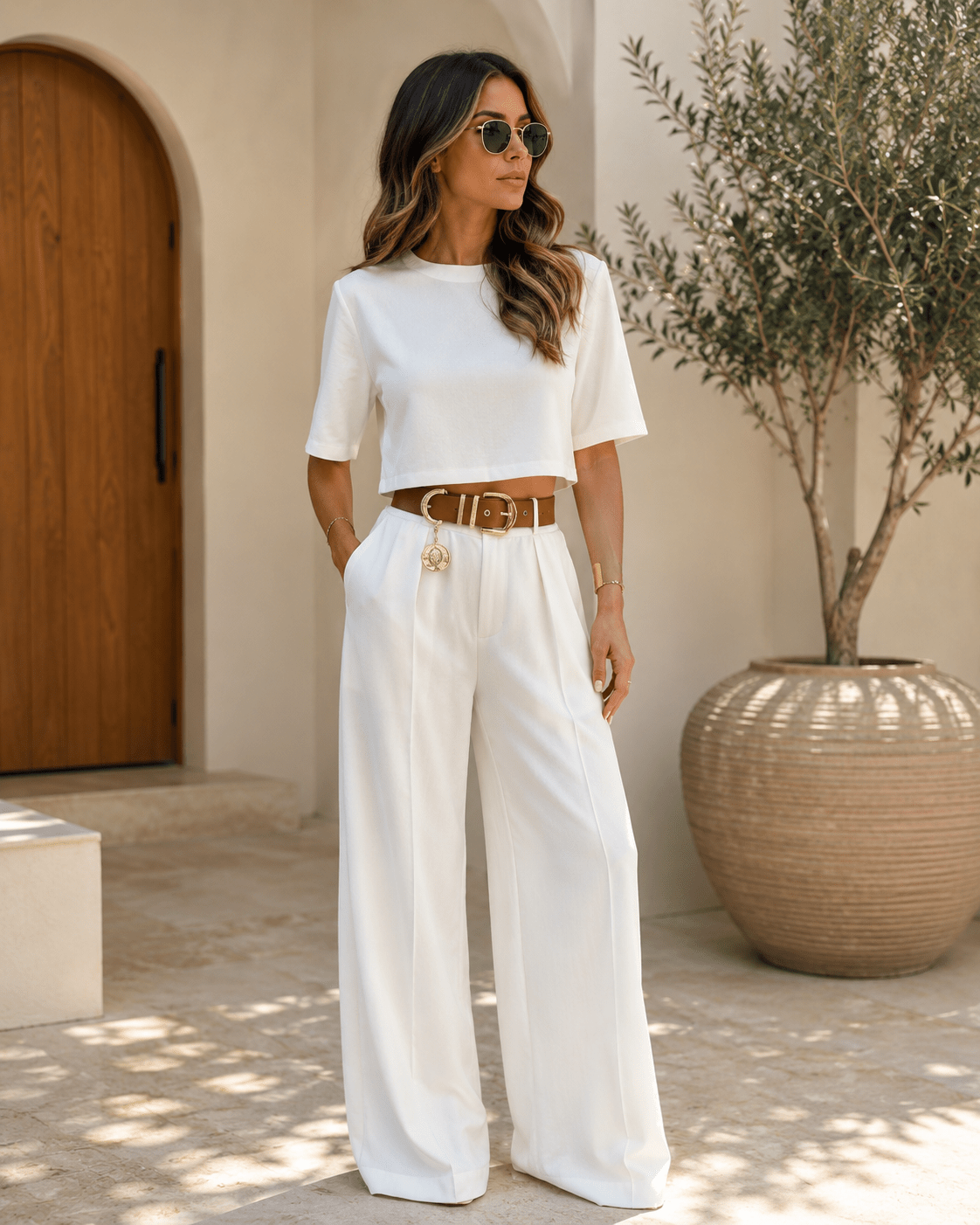 Conjunto Isabelle de Pantalón y Camiseta Fluida