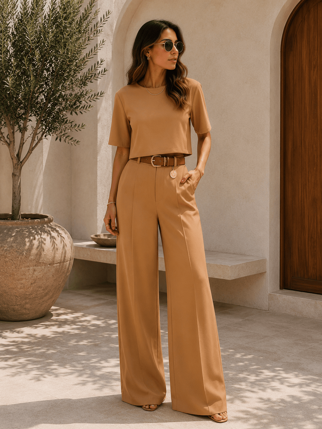 Conjunto Isabelle de Pantalón y Camiseta Fluida