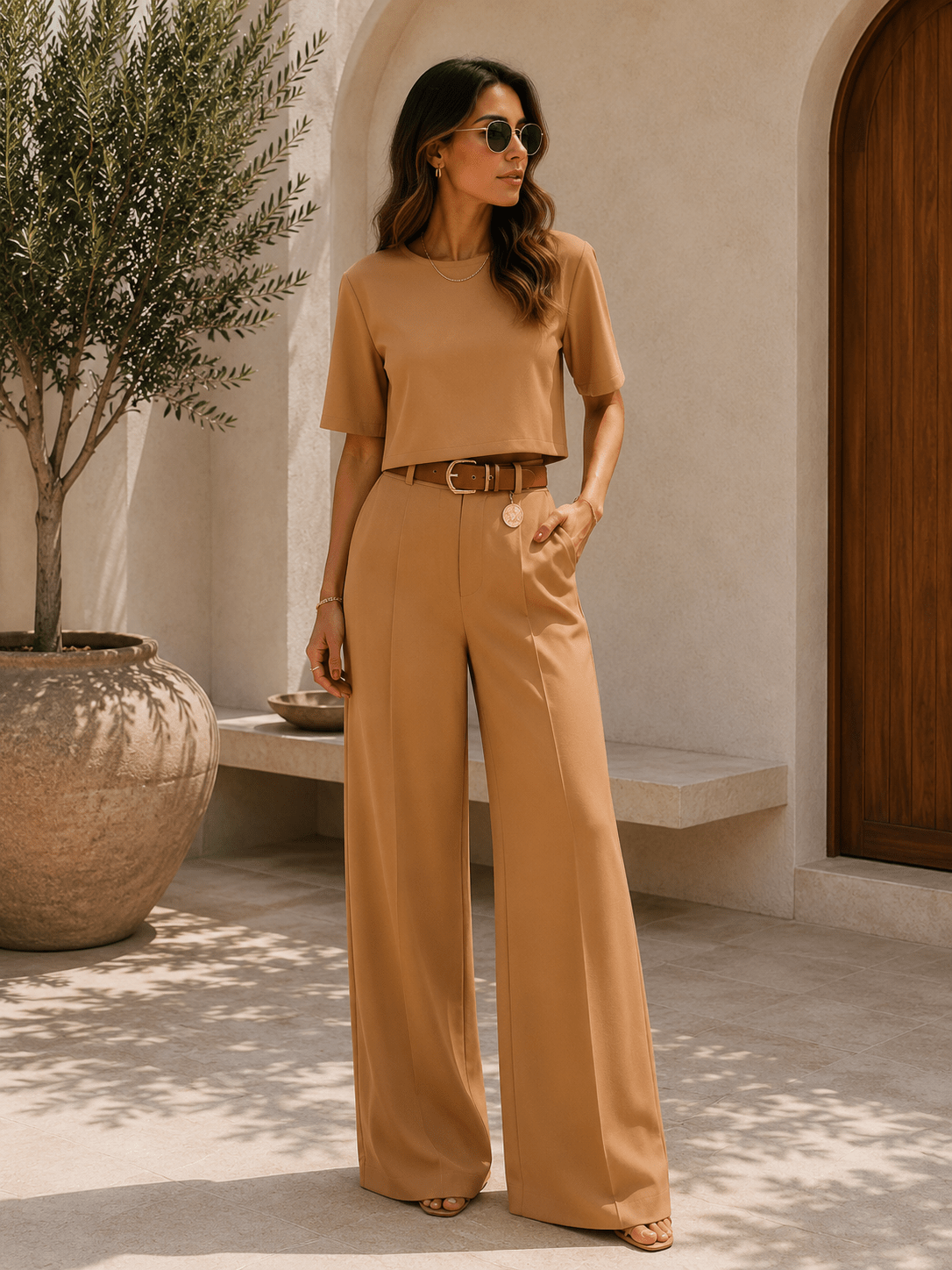 Conjunto Isabelle de Pantalón y Camiseta Fluida