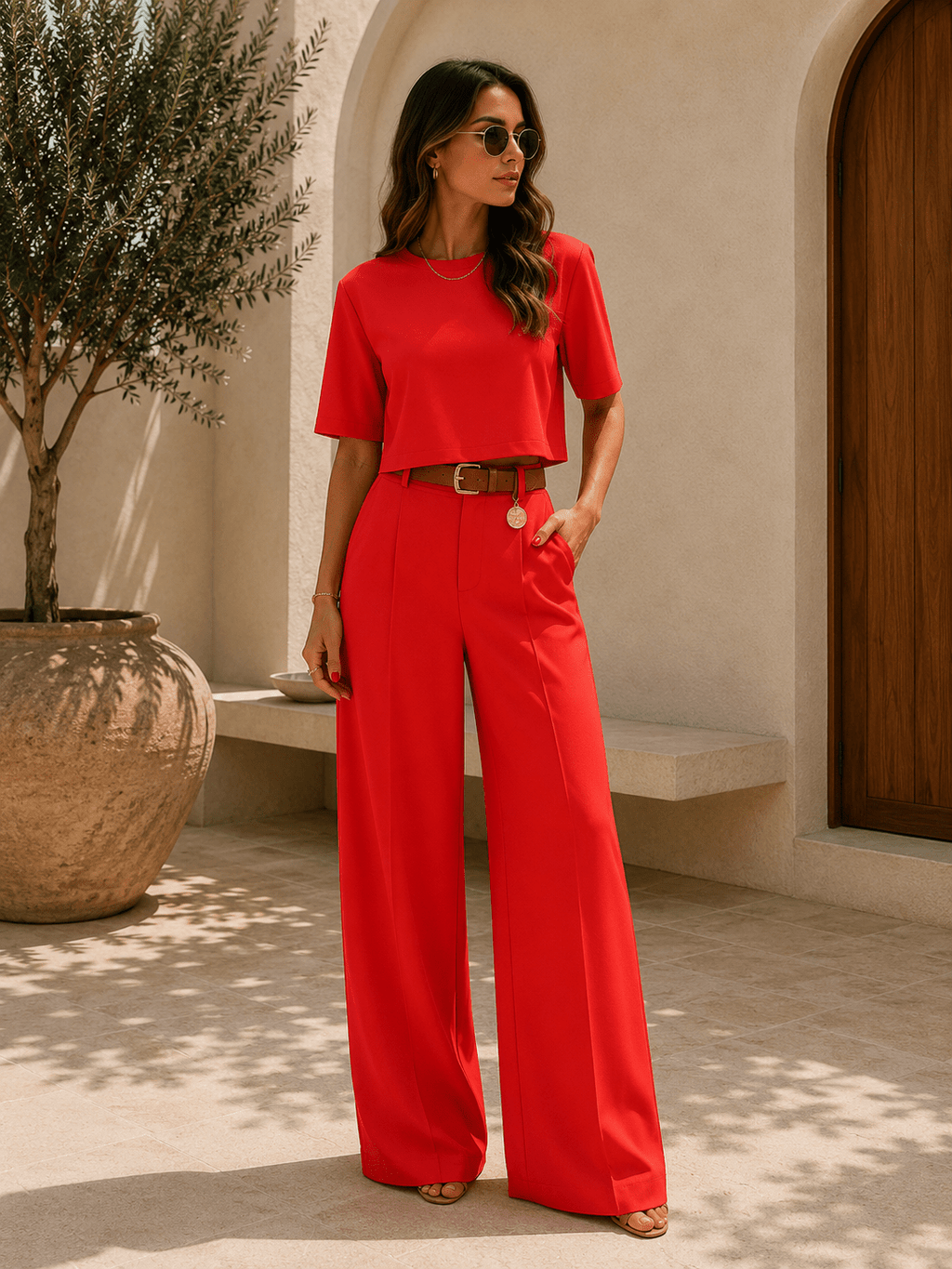 Conjunto Isabelle de Pantalón y Camiseta Fluida