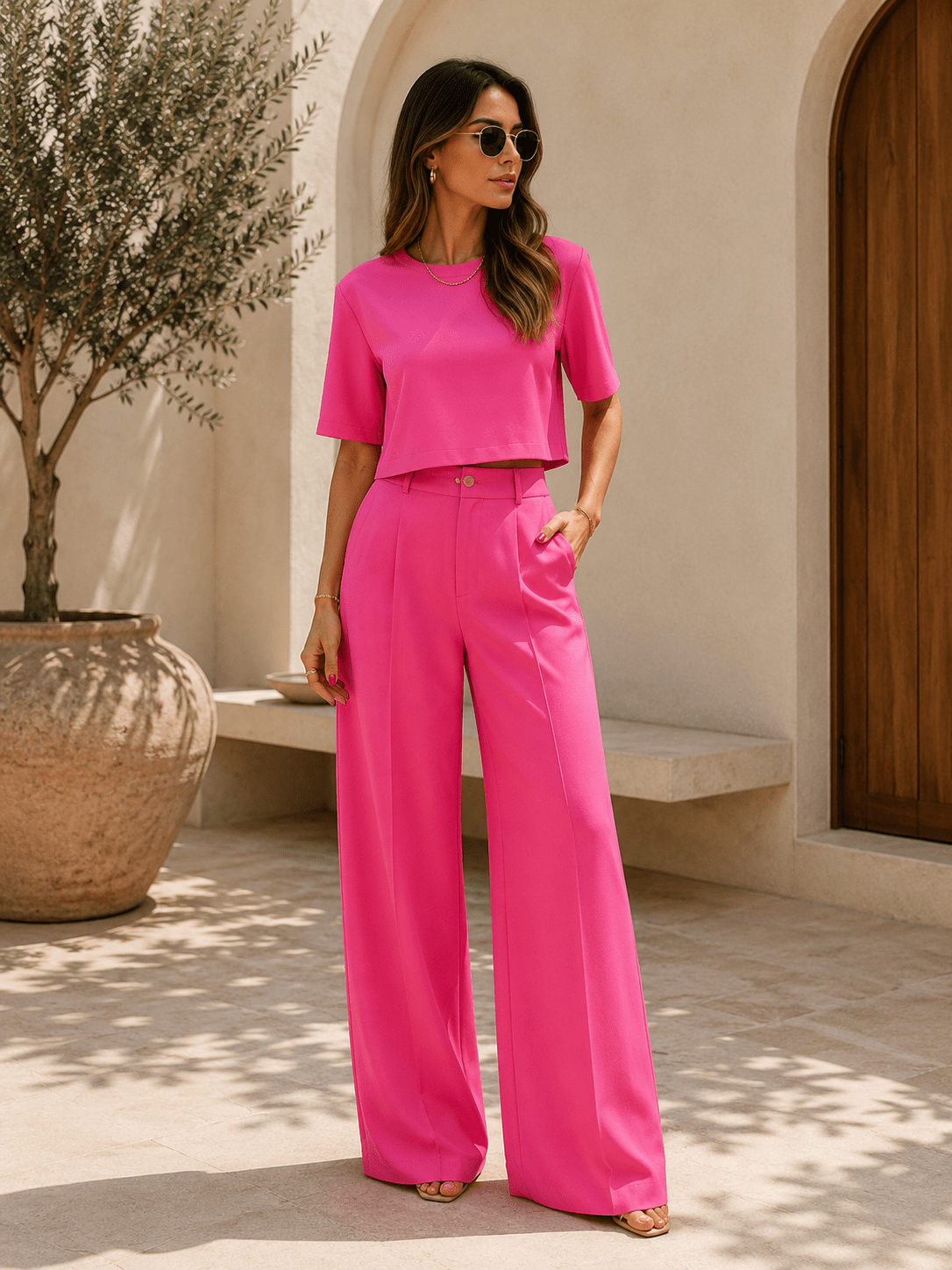 Conjunto Isabelle de Pantalón y Camiseta Fluida