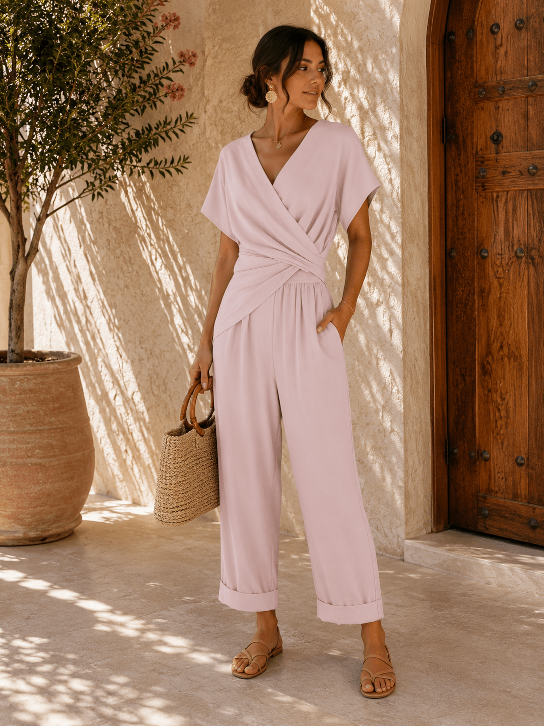 Conjunto Camille de Camisa Fluida y Pantalón Largo